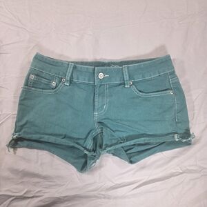 Teal Denim Women Shorts
